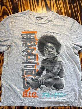 The Notorious B.I.G. Biggie Smalls Baby Brooklyn Mint T Gray Medium Hip Hop
